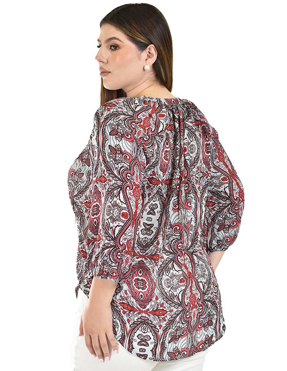 Blusa Roman Fashion manga 3/4 para mujer