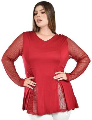 Blusa Roman Fashion manga larga para mujer