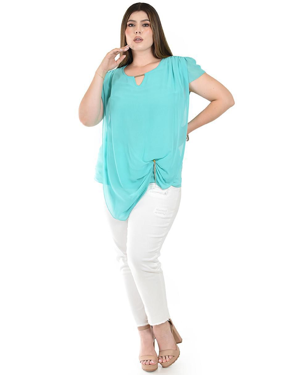 Blusa manga corta para mujer 8