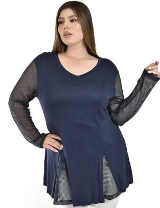 Blusa Roman Fashion manga larga para mujer