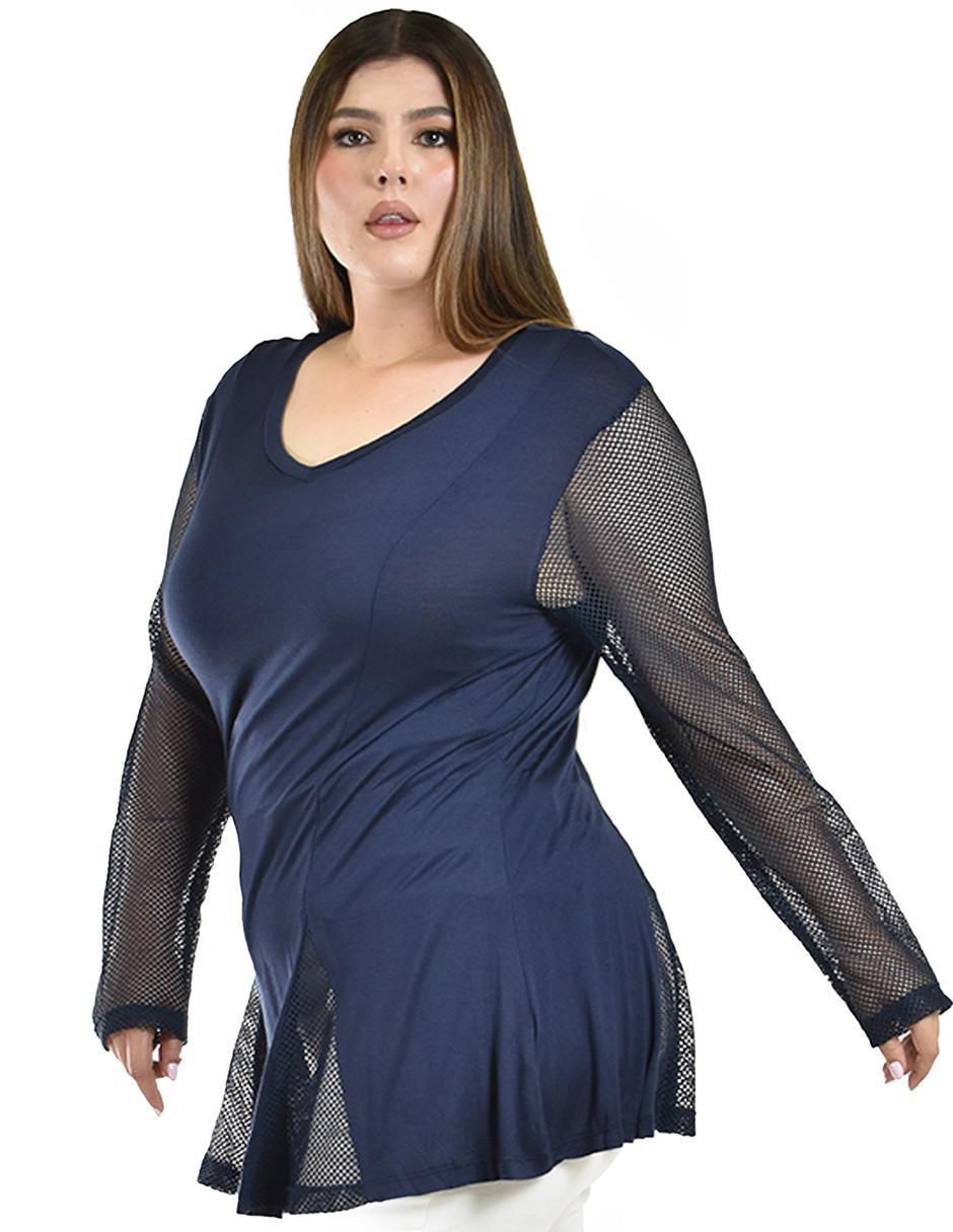Blusa Roman Fashion manga larga para mujer