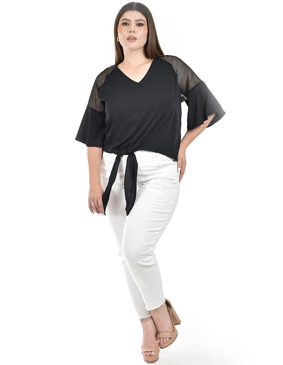 Blusa Roman Fashion manga 3/4 para mujer