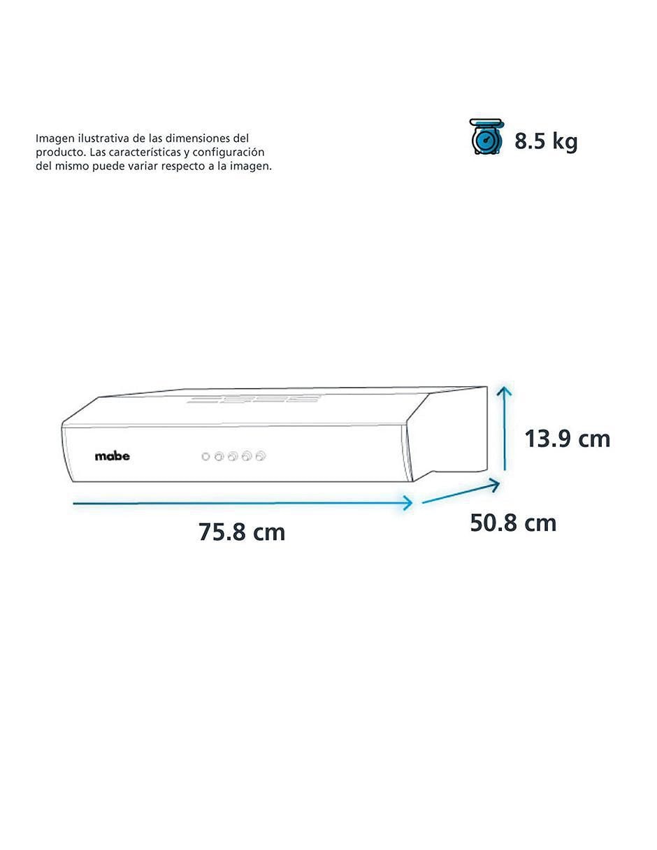 CAMPANA PLANA CMPU761GX0 "DE" ACERO 6