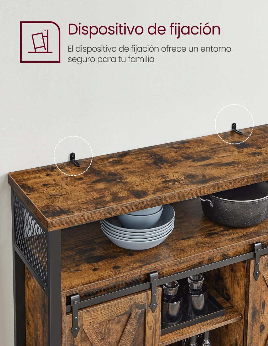Gabinete armable Daxton de madera con metal