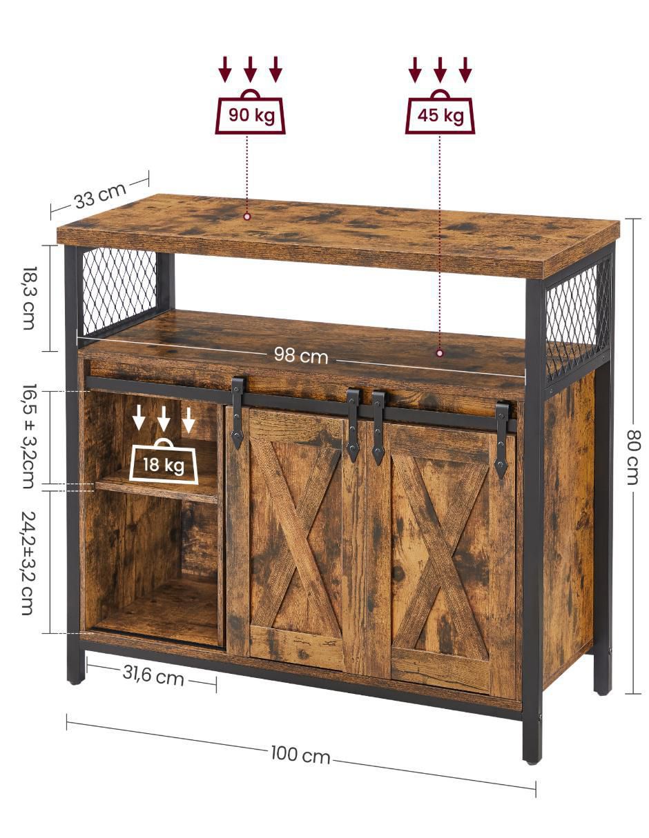 Gabinete armable Daxton de madera con metal