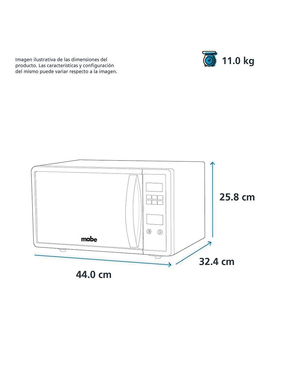 MICROONDAS CONVENC, 0.7 PIES, PLATEADO 4