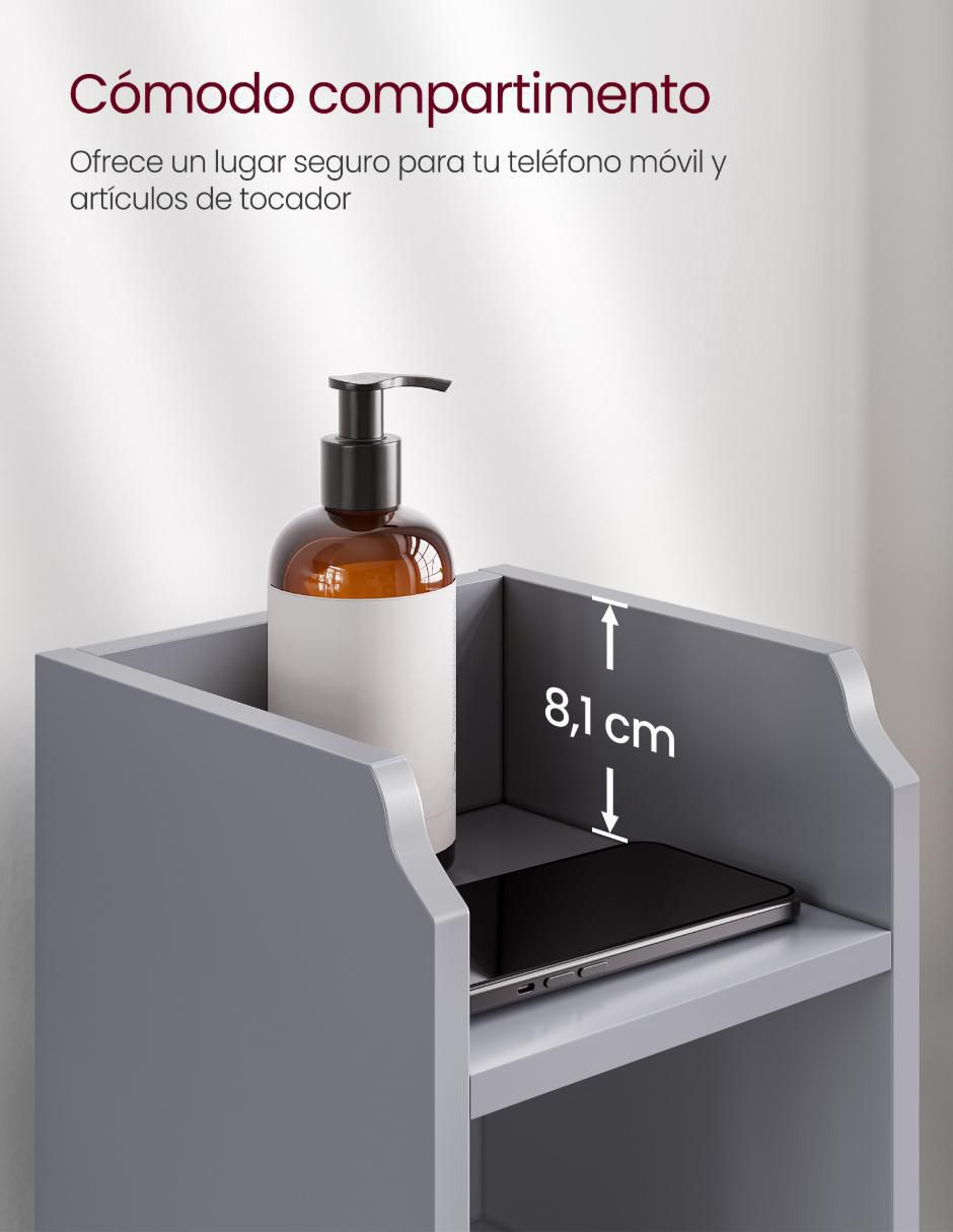 MUEBLE ALMACENAMIENT, GRIS SONGMICS HOM 2