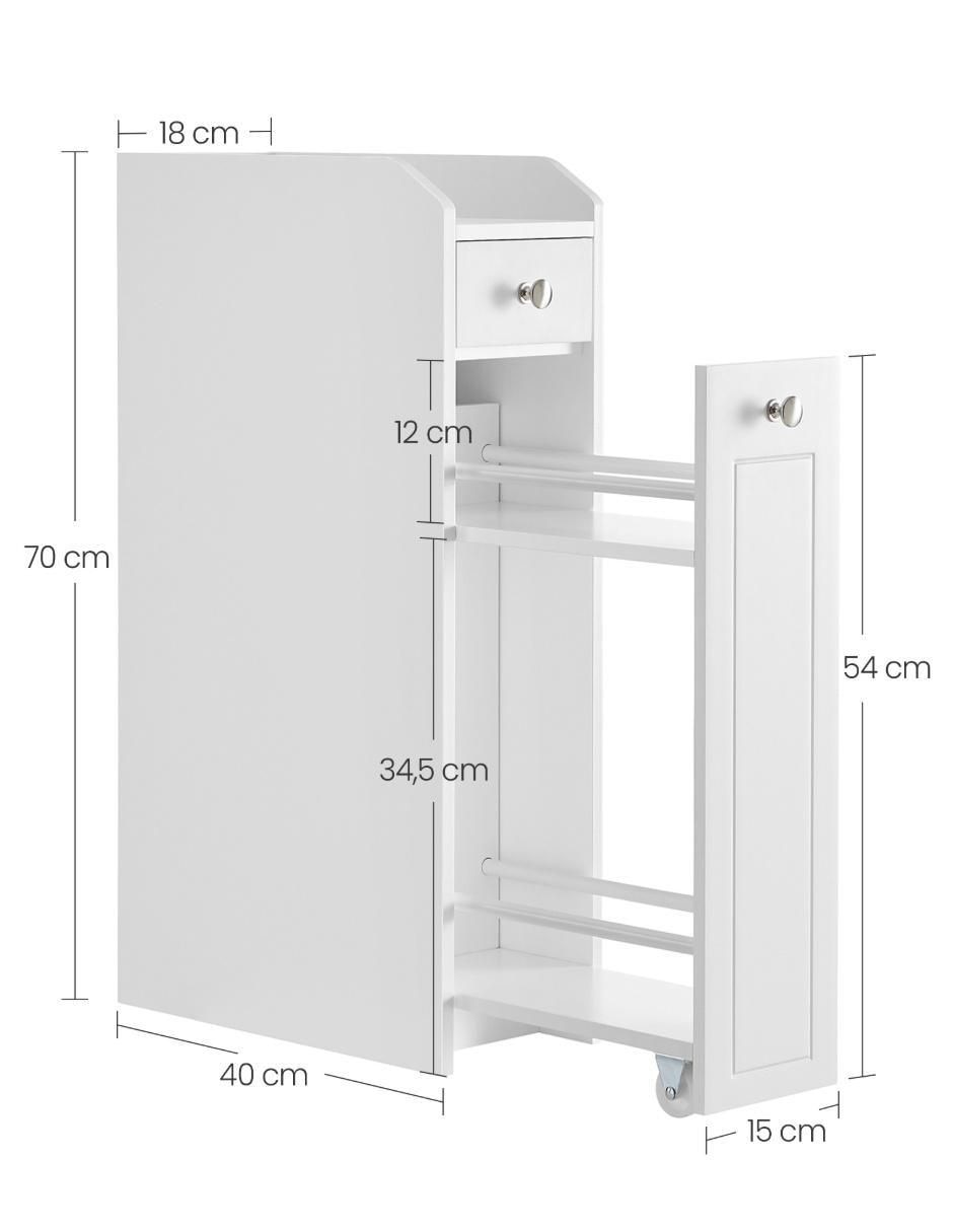 MUEBLE ALMACENAMIENT, BLANCO SONGMICS H 4