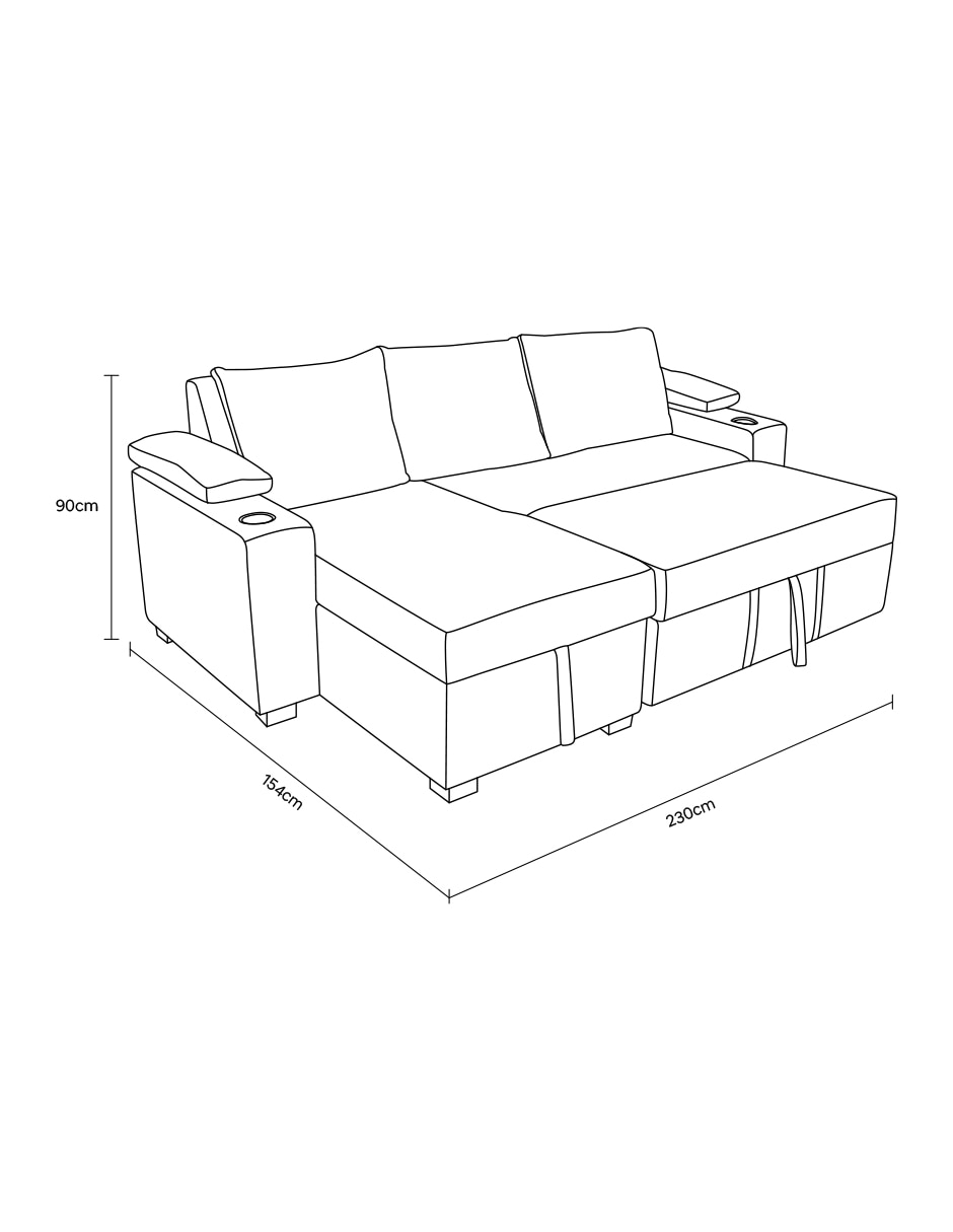 Sofá cama Norman de madera 9
