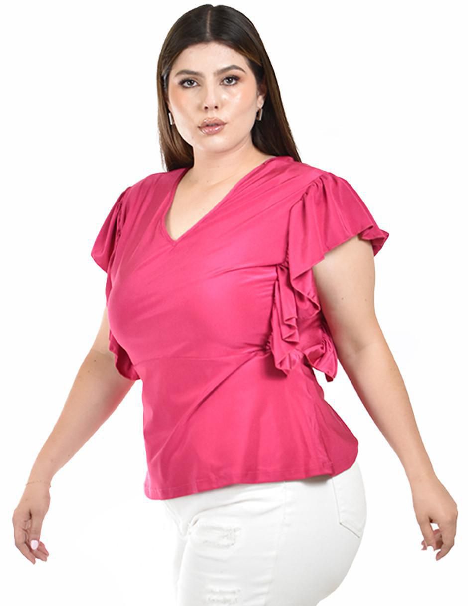 Blusa Roman Fashion manga corta para mujer