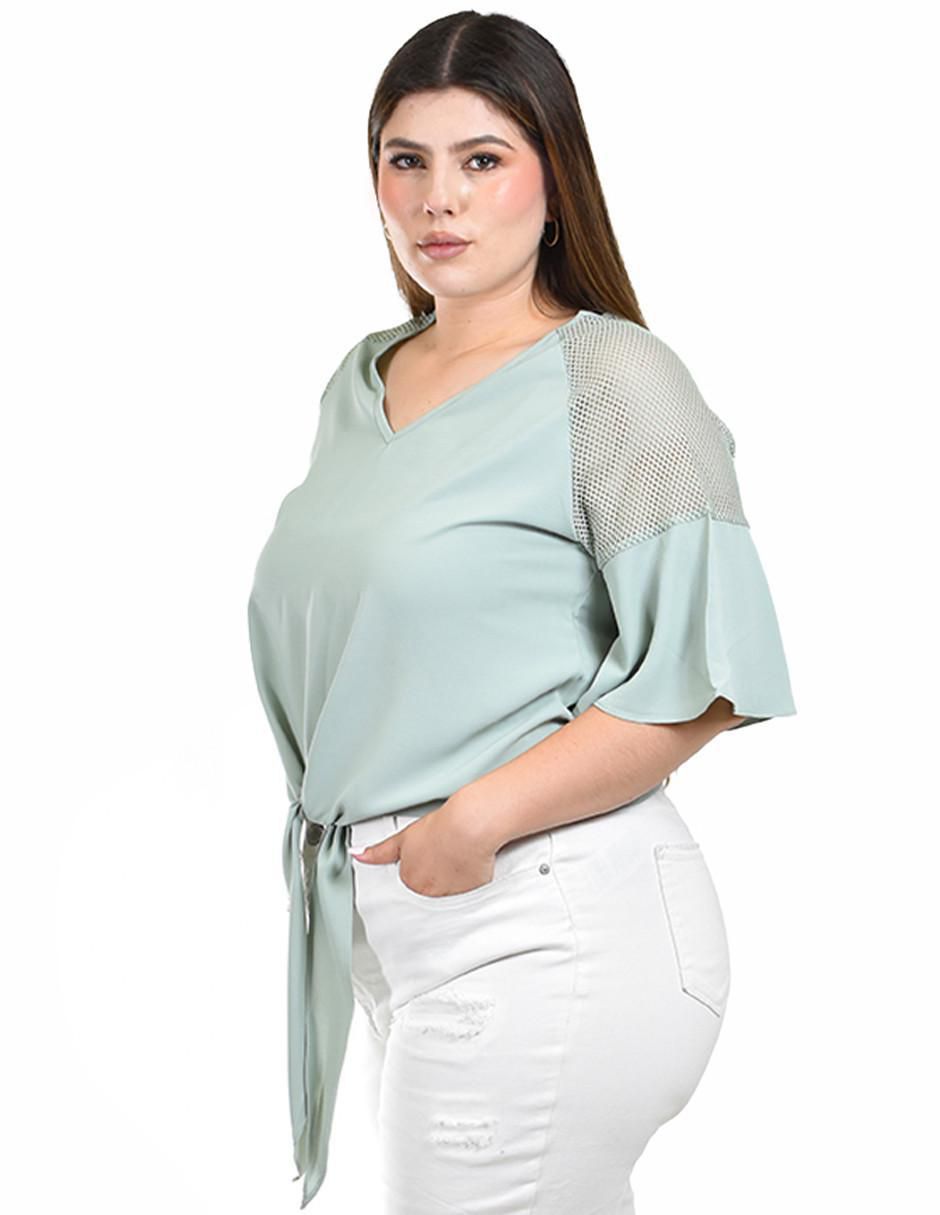 Blusa manga al codo para mujer 6