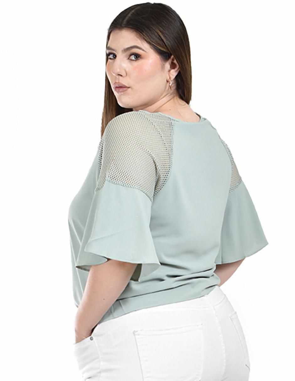 Blusa manga al codo para mujer 7