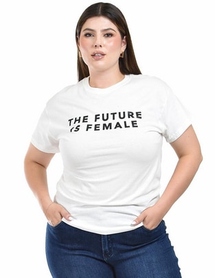 Playera manga corta cuello redondo para mujer Playera manga corta cuello redondo para mujer