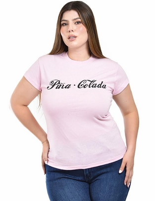 Playera manga corta cuello redondo para mujer 1