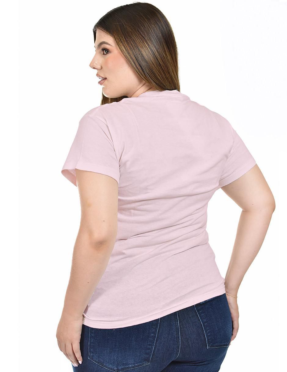 Playera manga corta cuello redondo para mujer 3