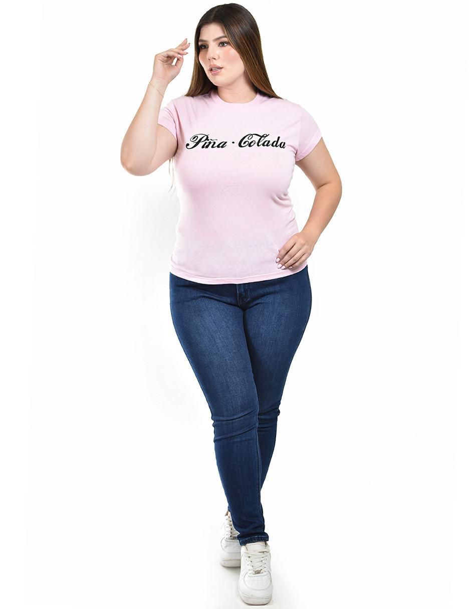 Playera manga corta cuello redondo para mujer 4