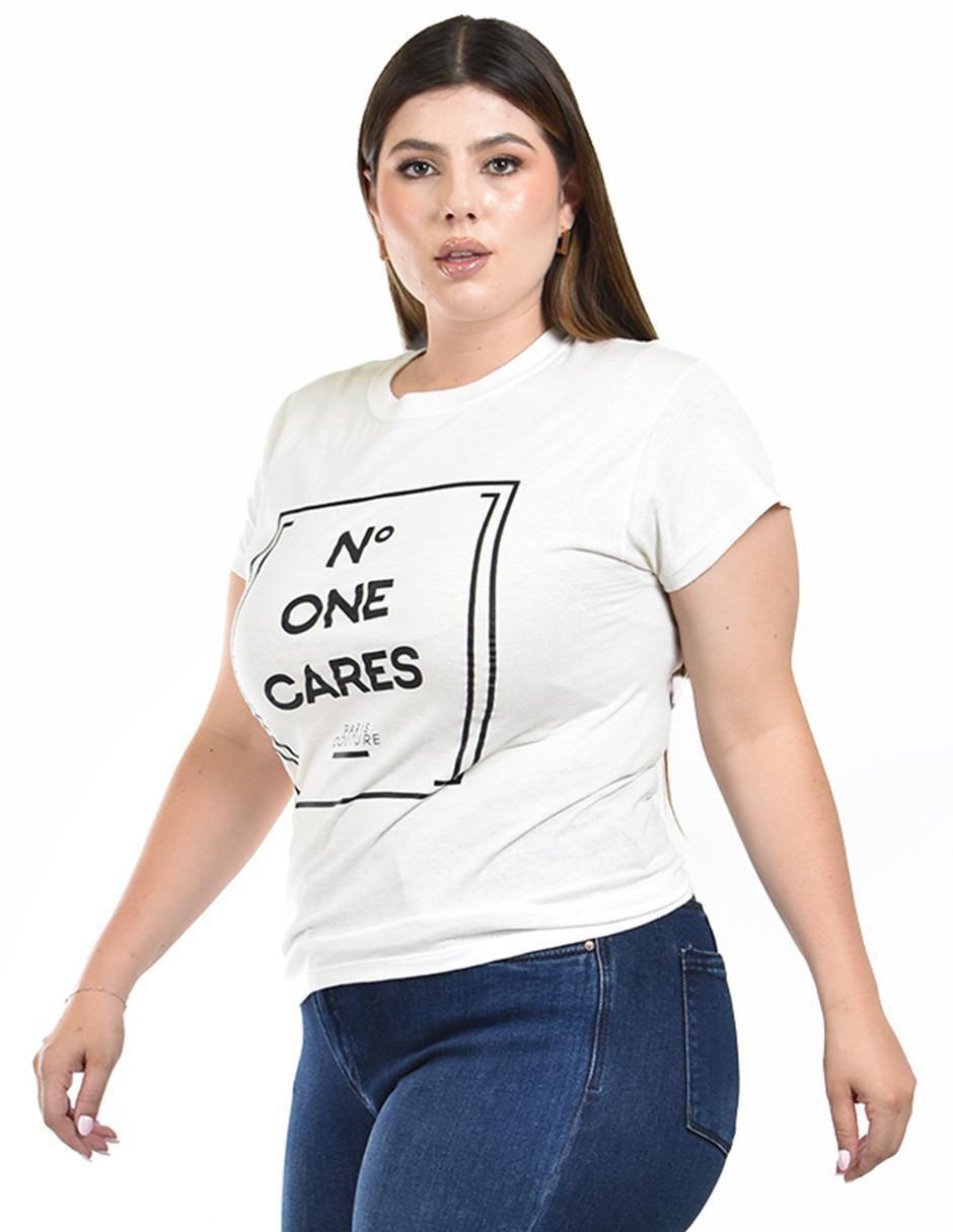 Playera manga corta Roman Fashion cuello redondo para mujer