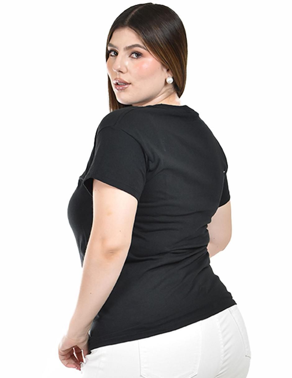 Playera manga corta cuello redondo para mujer 3