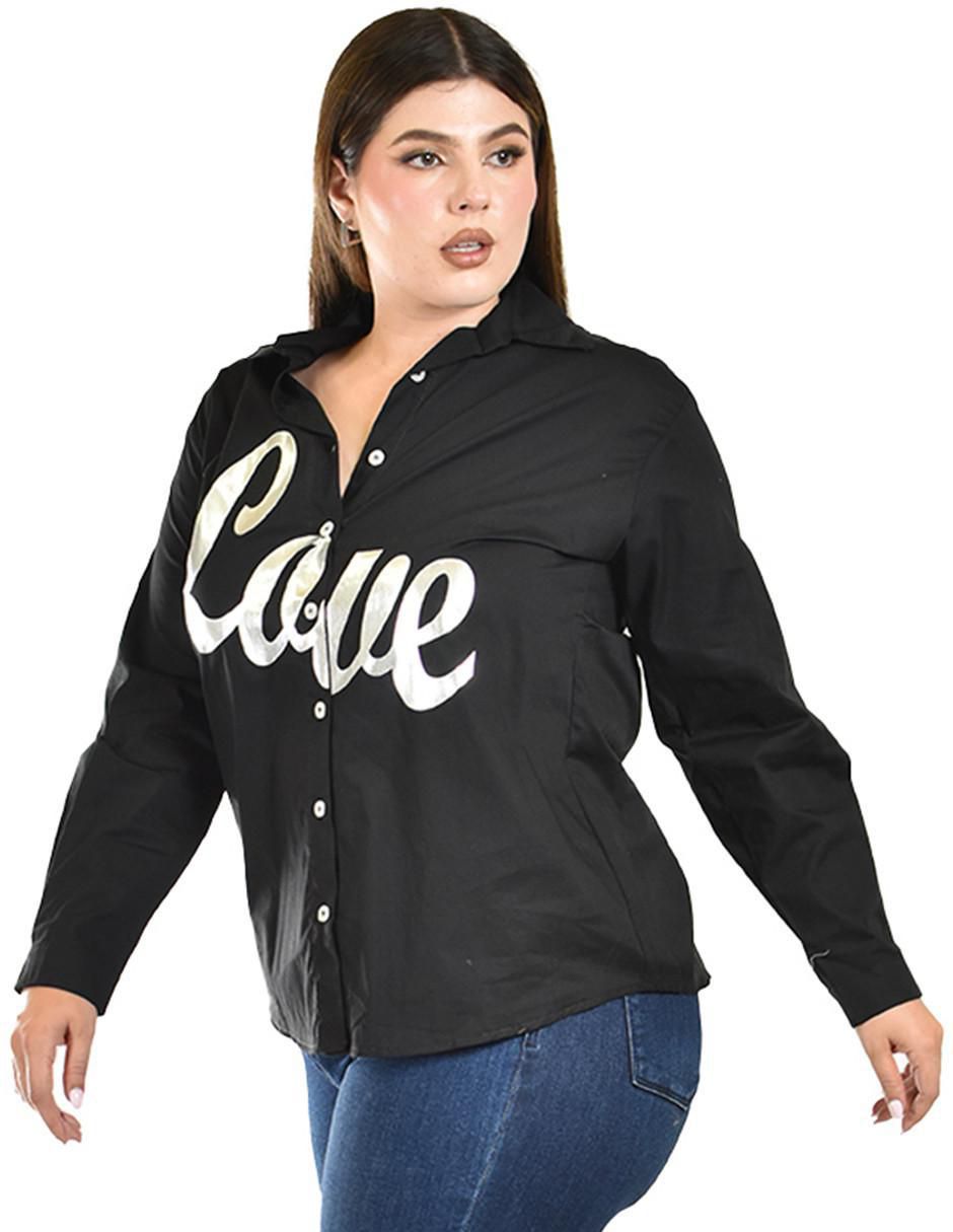 Blusa camisera Roman Fashion manga larga para mujer