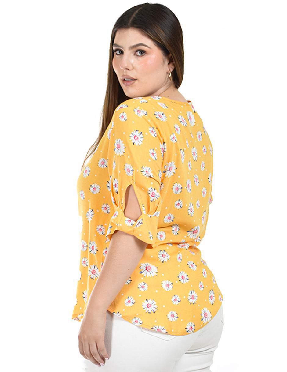 Blusa Roman Fashion manga 3/4 para mujer