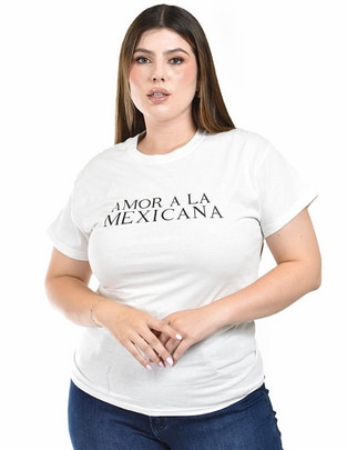 Playera manga corta cuello redondo para mujer 1