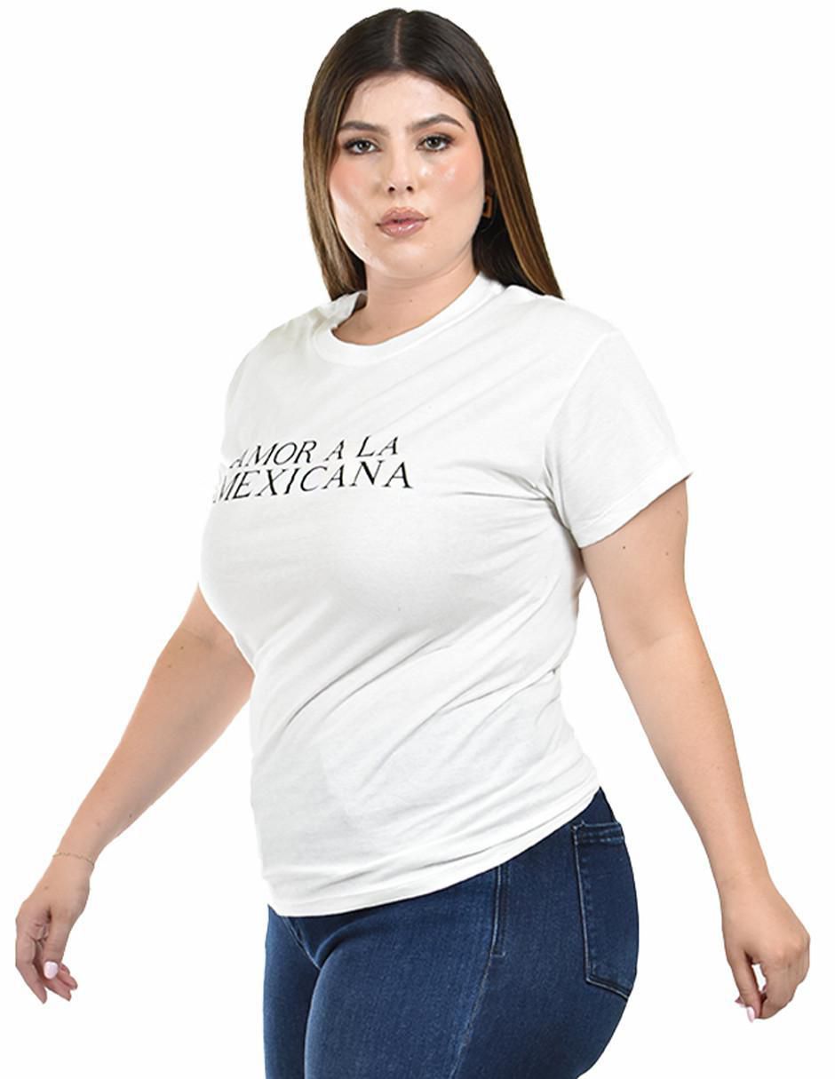 Playera manga corta cuello redondo para mujer 2