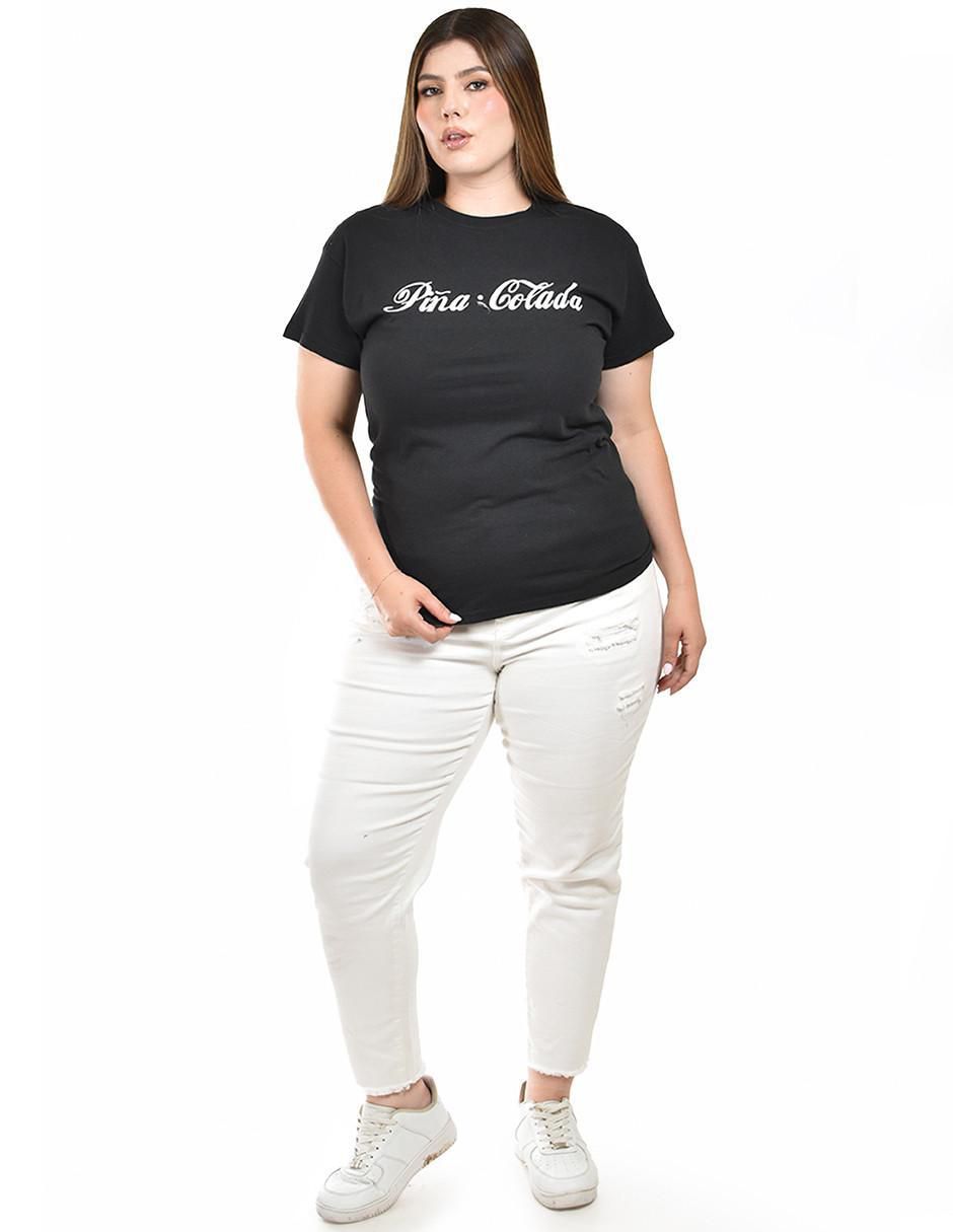 Playera manga corta cuello redondo para mujer 4