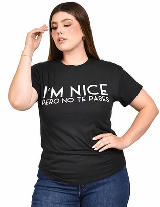 Playera manga corta cuello redondo para mujer 1