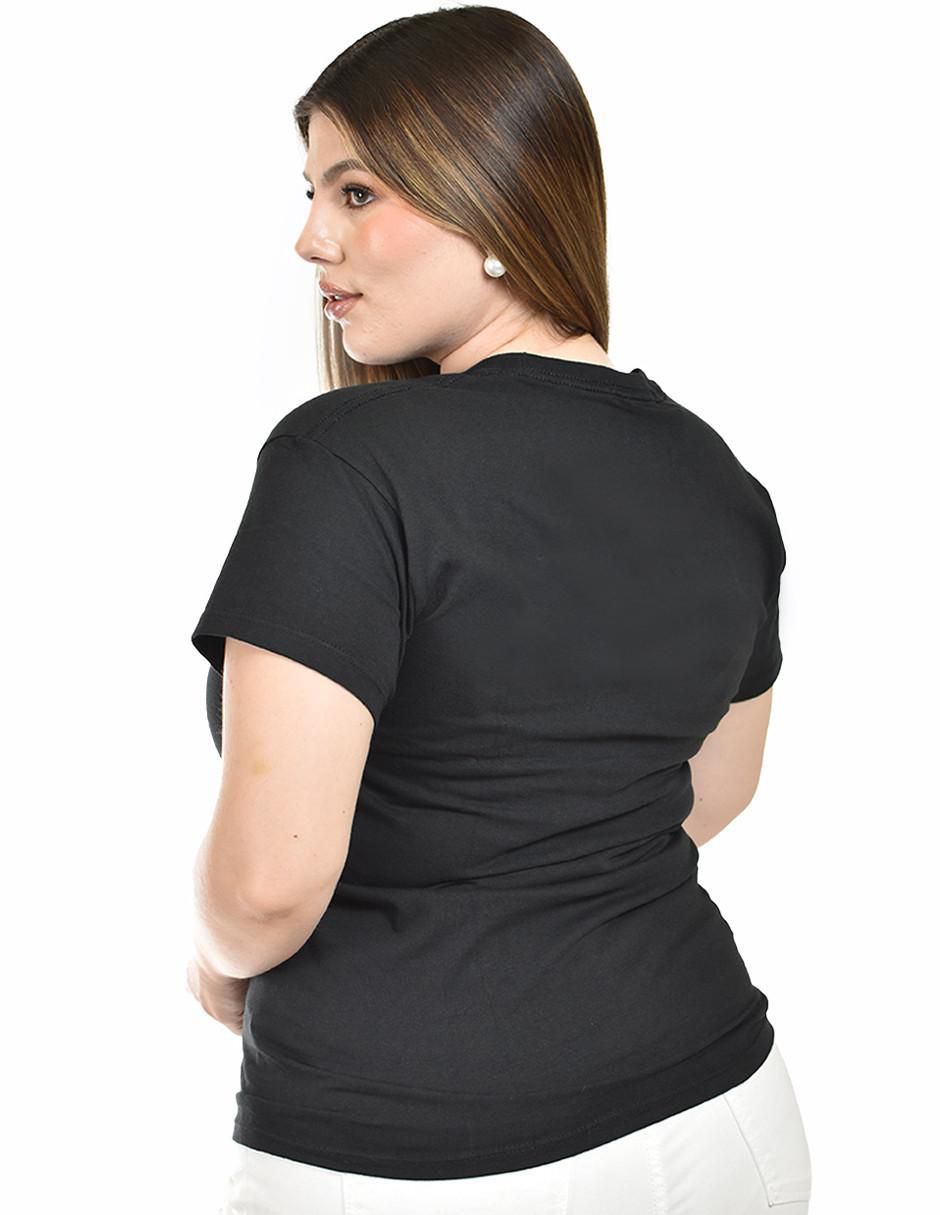 Playera manga corta cuello redondo para mujer 3