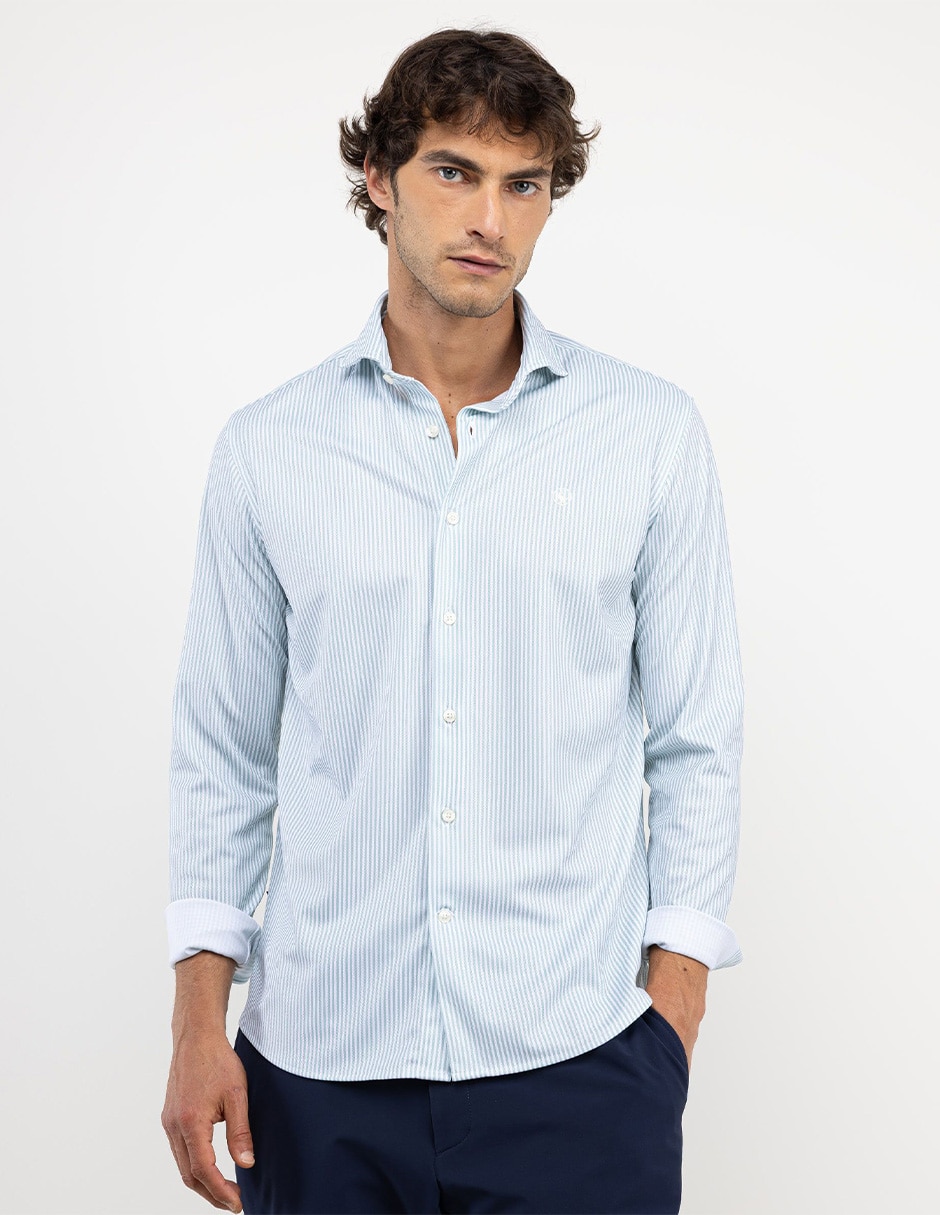 Camisa casual manga larga para hombre