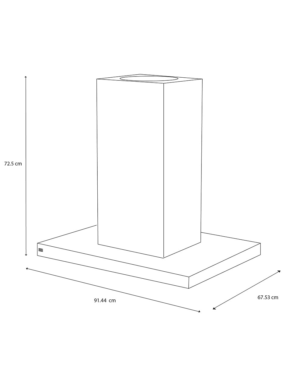 Campana de pared Ge Profile PVW1036SWSS de acero inoxidable