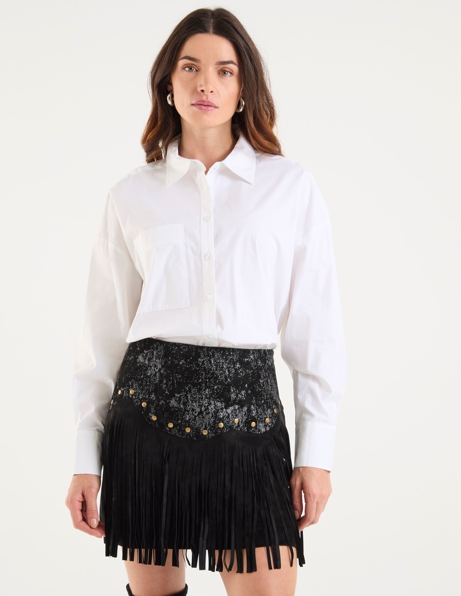 Camisa de algodón manga larga para mujer Camisa de algodón manga larga para mujer