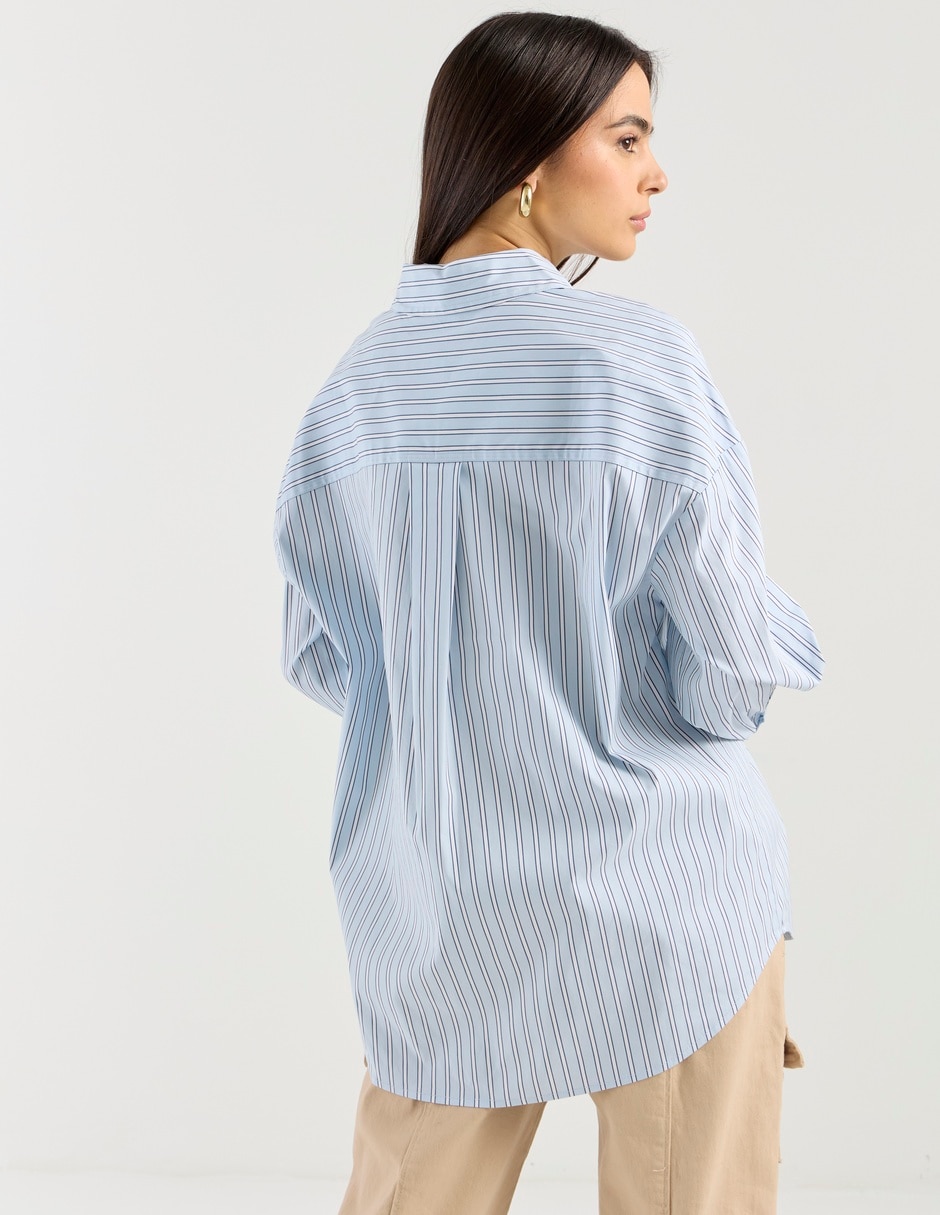 Camisa Map de algodón manga larga para mujer