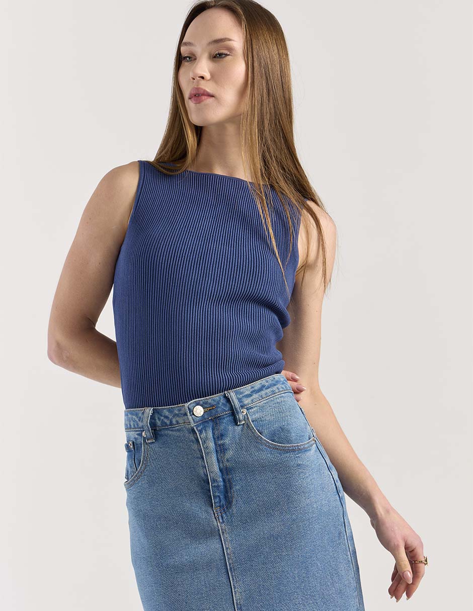 Top cuello cuadrado tirante ancho