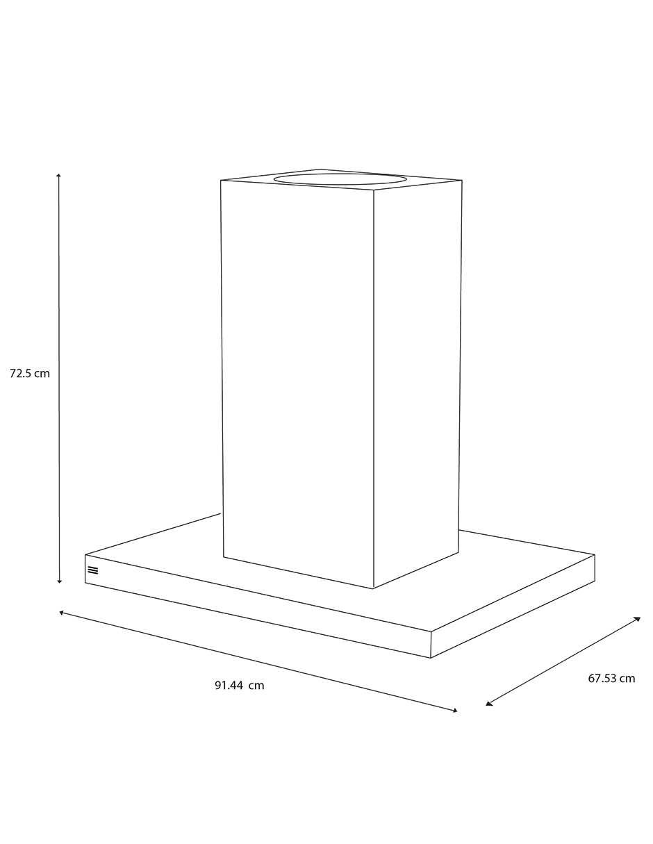 Campana de isla Ge Profile UVI1036SRSS de acero inoxidable