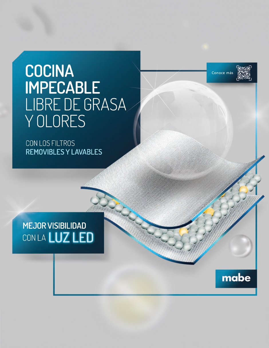Campana plana Mabe CM7648PIW0 de acero inoxidable