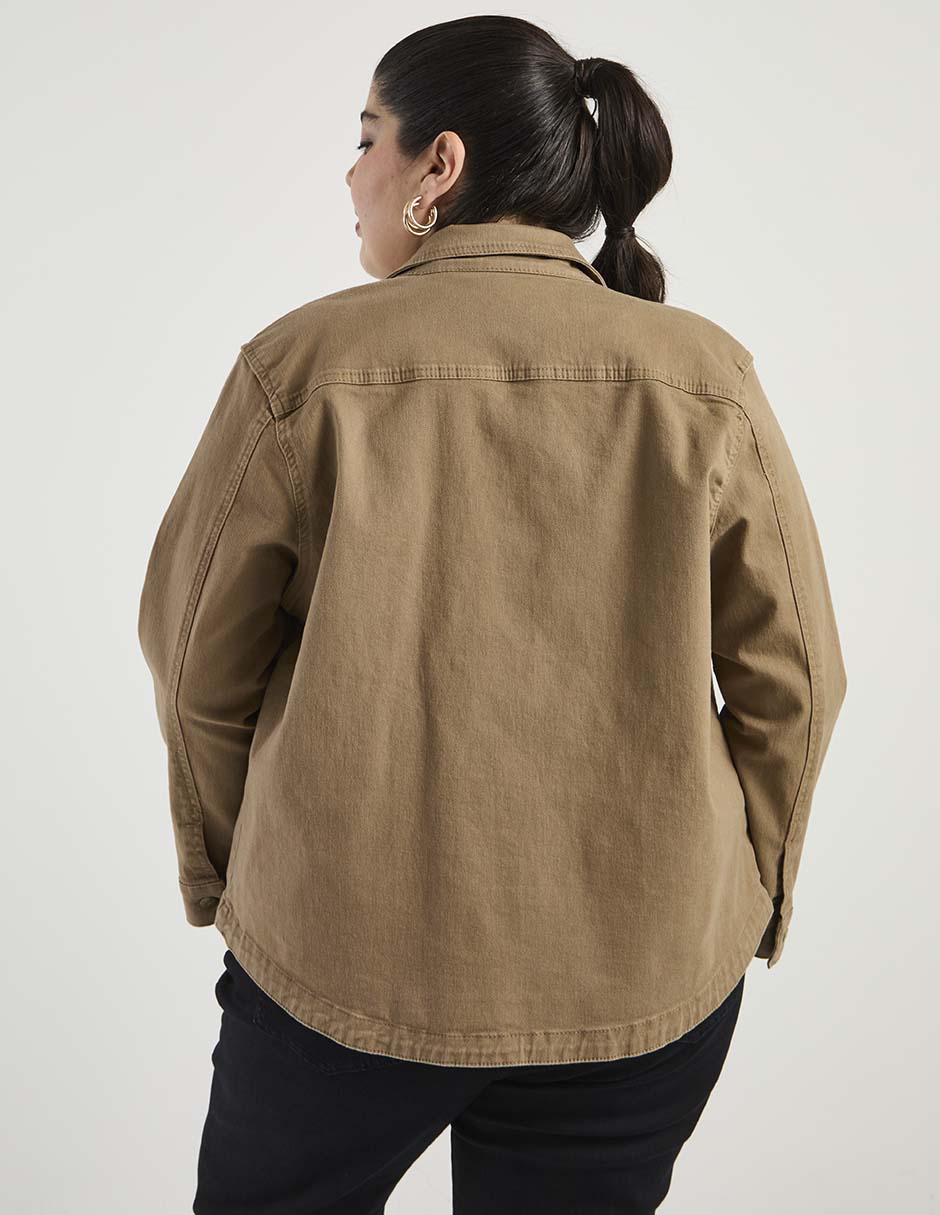 Chamarra denim The Pattern de mezclilla para mujer 11