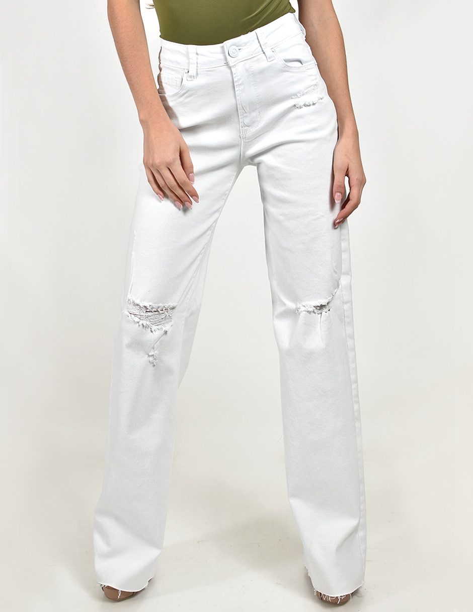Jeans straight corte cintura para mujer Jeans straight corte cintura para mujer