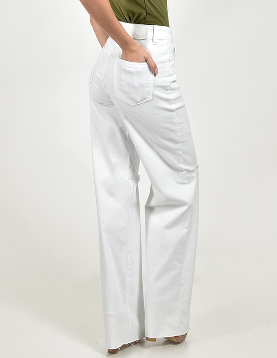 Jeans straight corte cintura para mujer 3