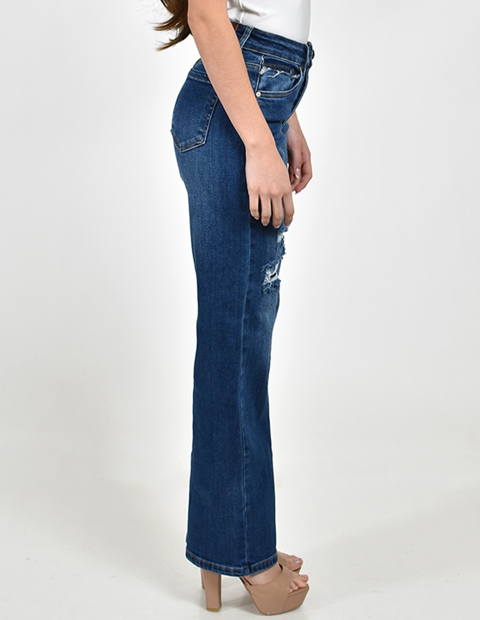 Jeans Straight Roman Fashion corte cintura para mujer