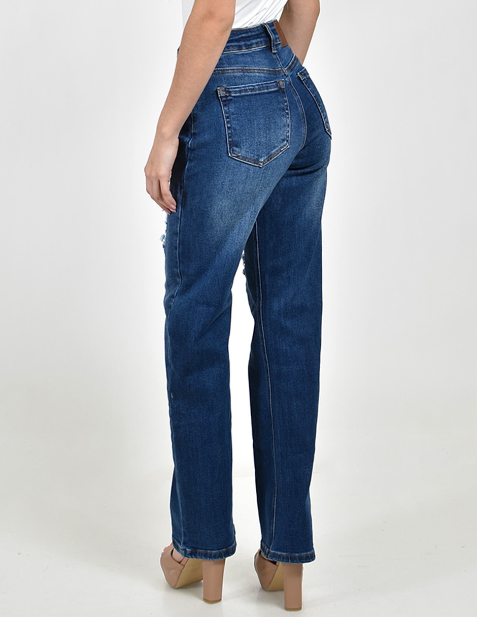 Jeans Straight Roman Fashion corte cintura para mujer