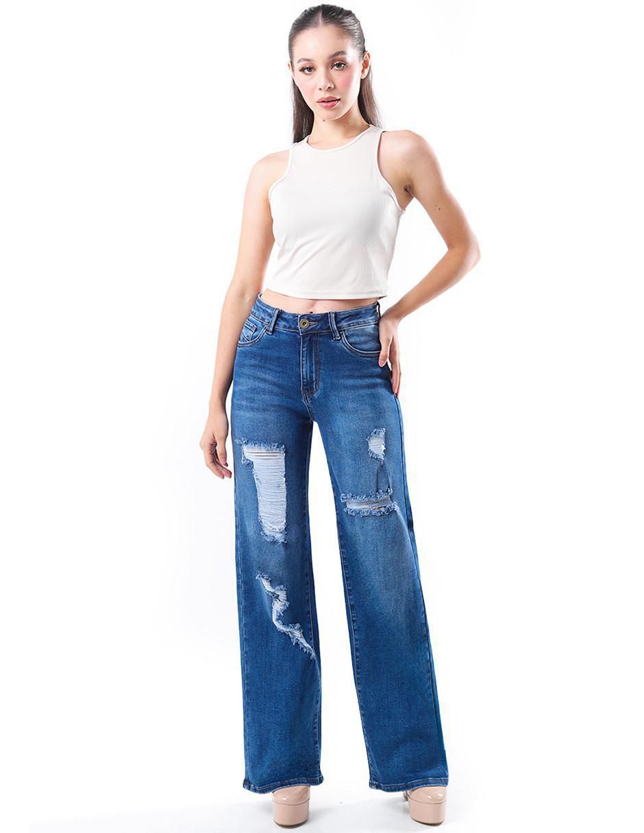 Jeans wide leg para mujer