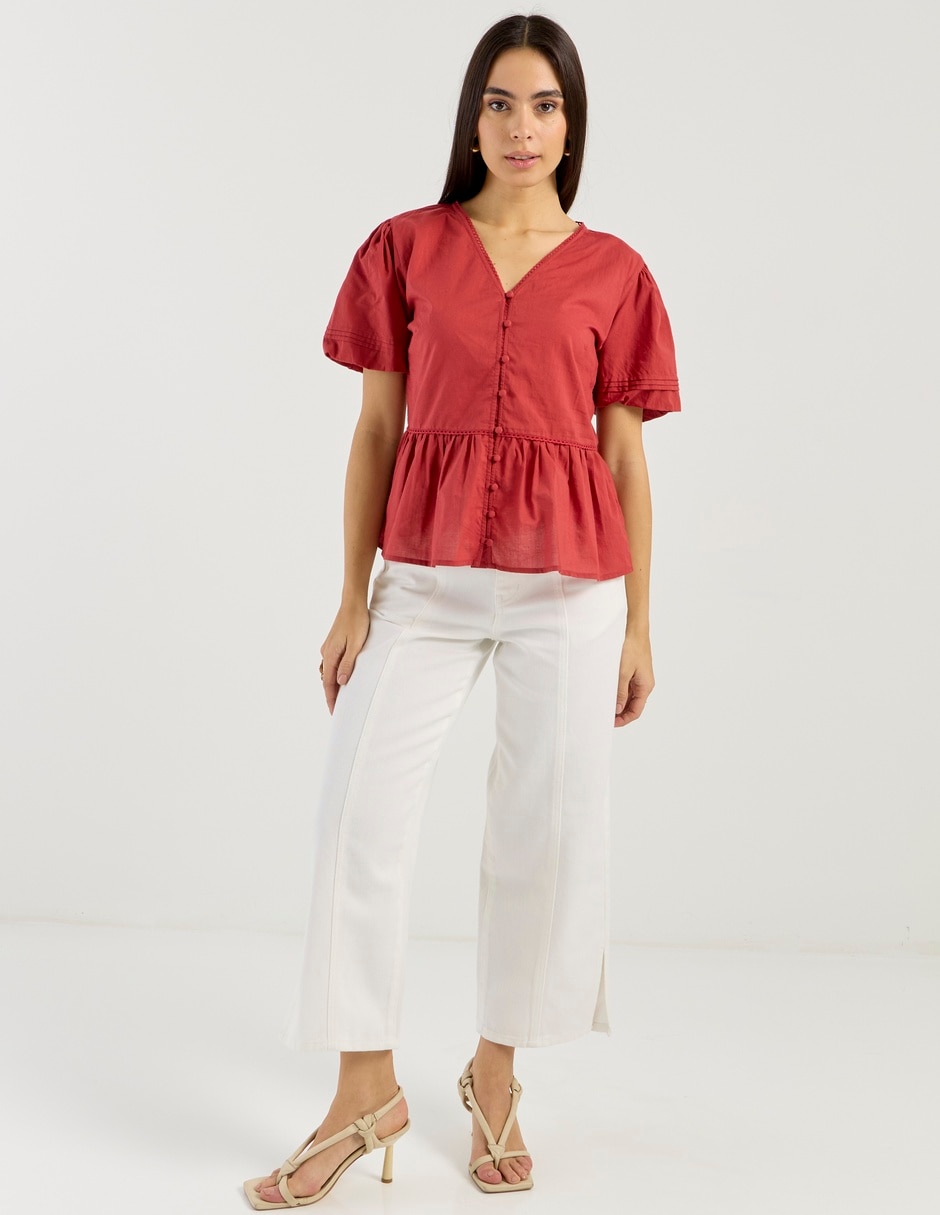 Jeans relaxed straight para mujer 6