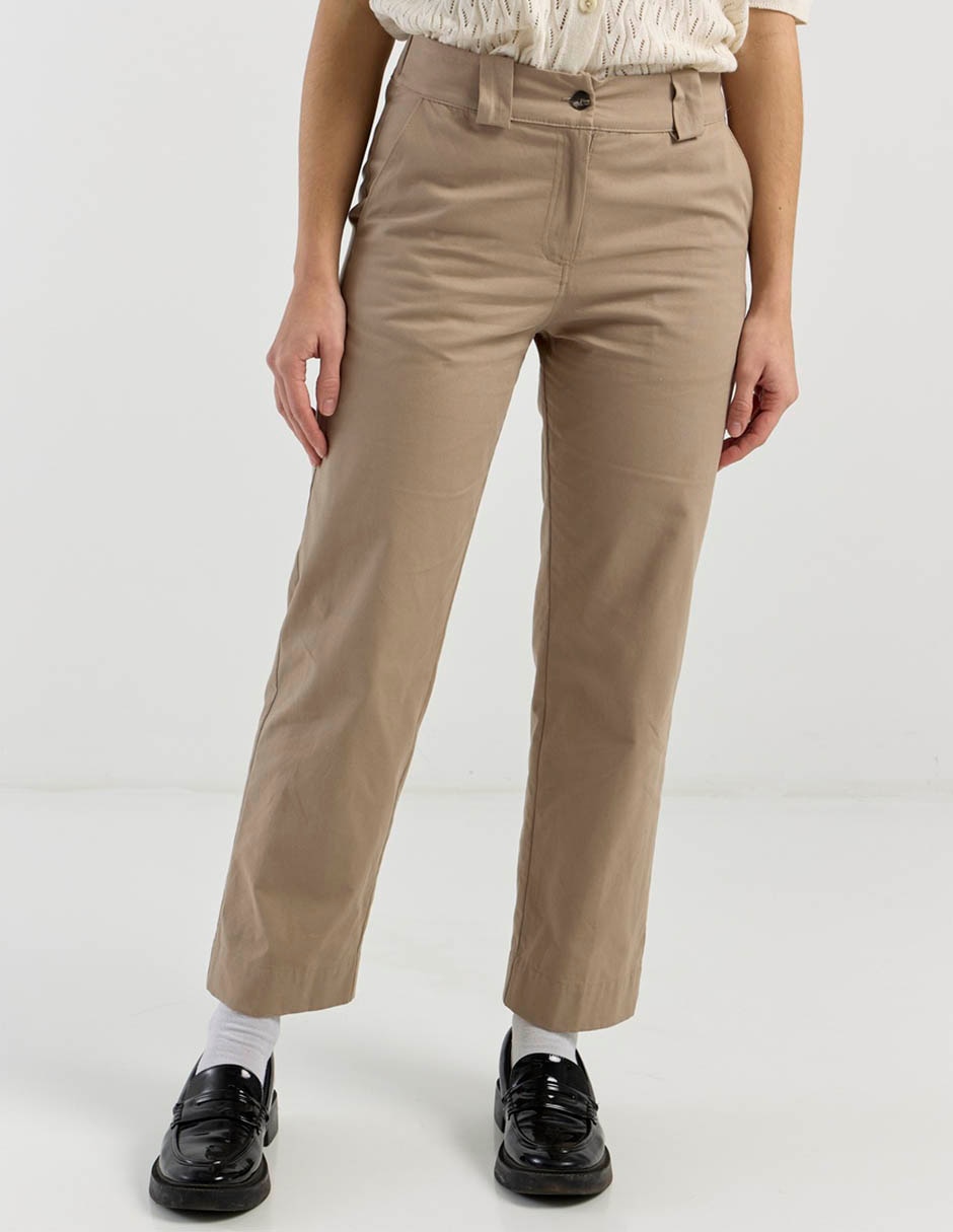 Pantalón chino straight para mujer Pantalón chino straight para mujer