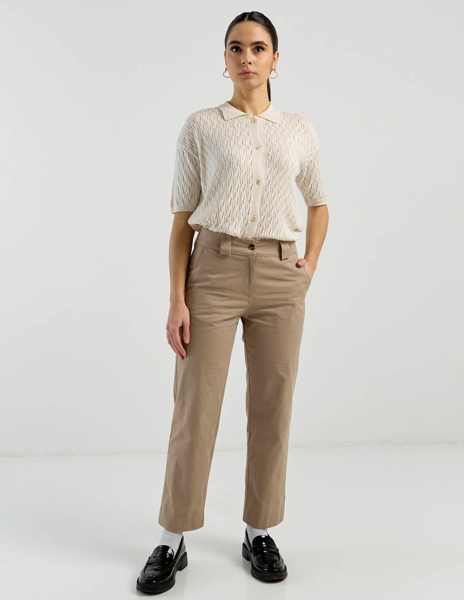 Pantalón chino straight para mujer 6