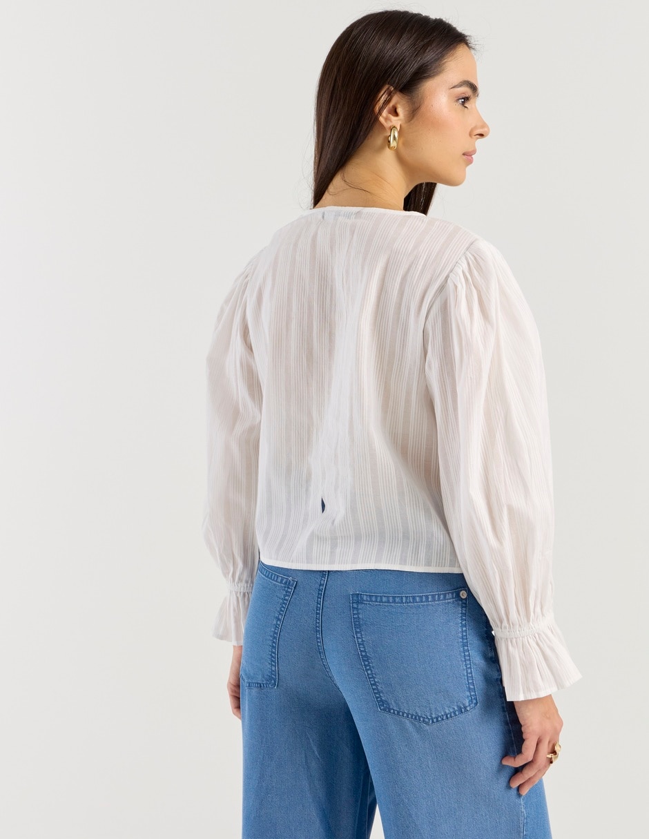 Blusa manga larga para mujer 5
