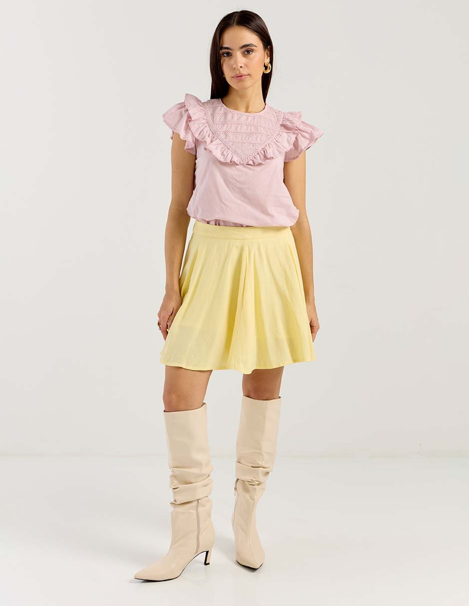 Blusa manga corta para mujer 7