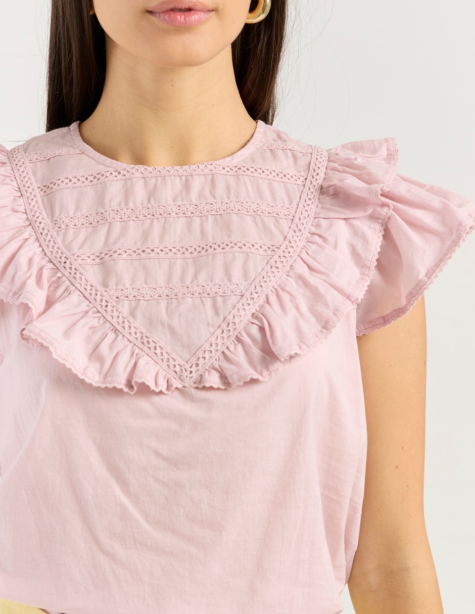 Blusa manga corta para mujer 8