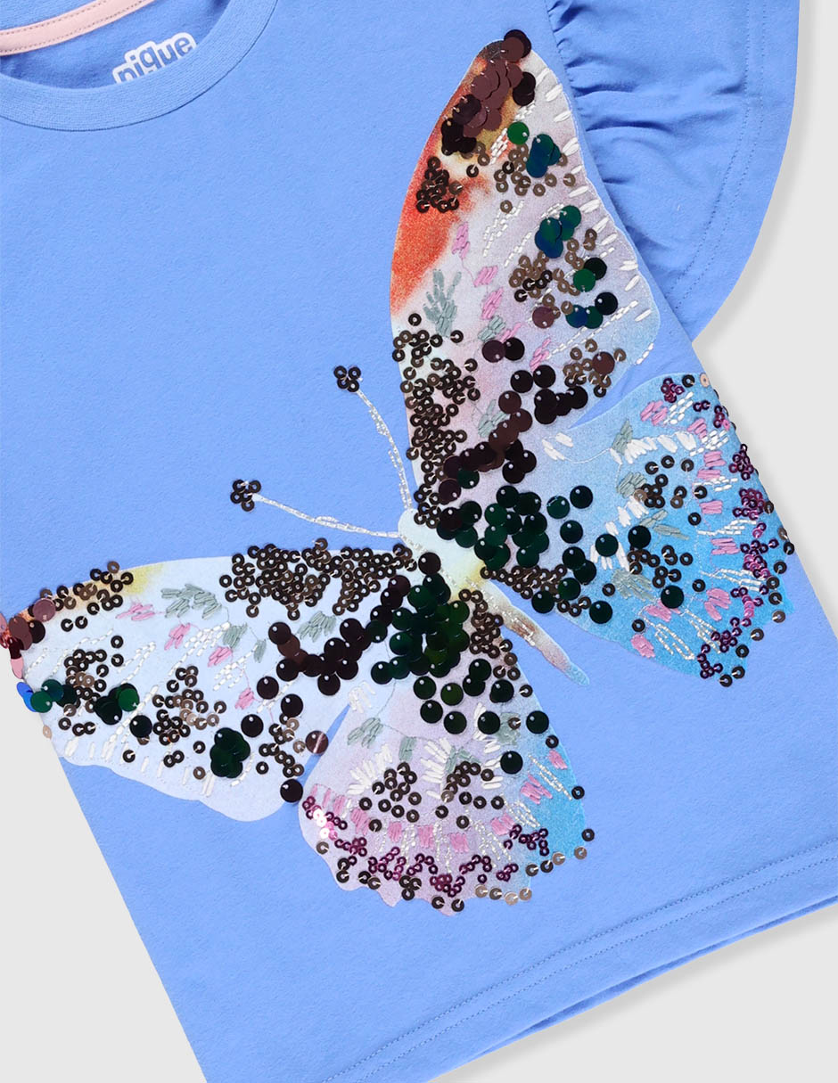 Playera manga corta para niña