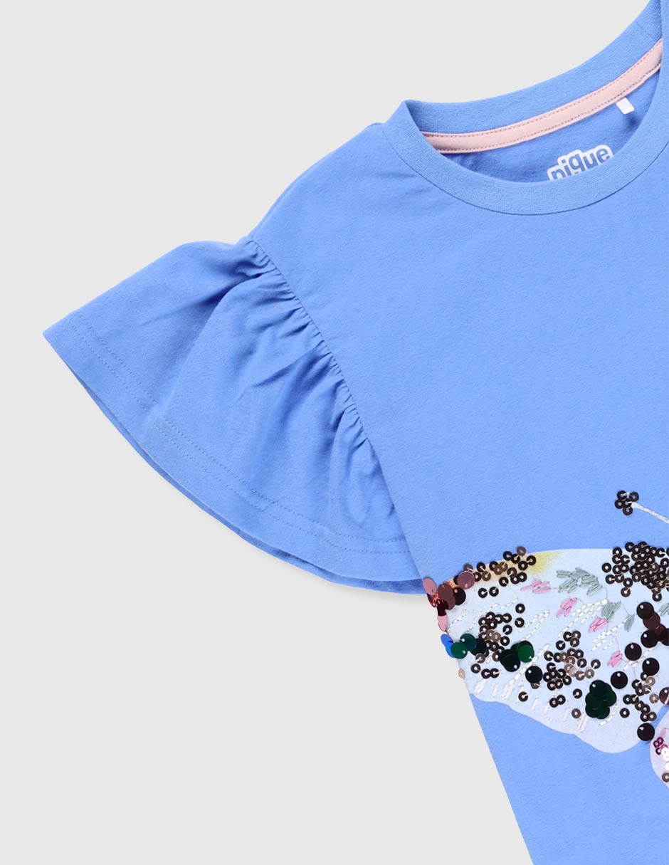 Playera manga corta para niña